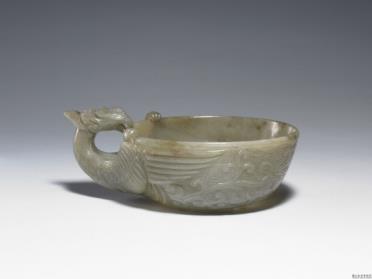 图片[2]-Jade brush wash with phoenix-shaped handle, Song to Yuan dynasties, 960-1368 C.E.-China Archive